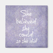 彼女信じは自分の意思をやる気を起こさせる示した マグネット (正面)