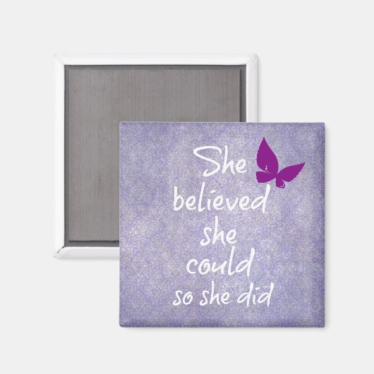 彼女信じは自分の意思をやる気を起こさせる示した マグネット (正面/裏面)