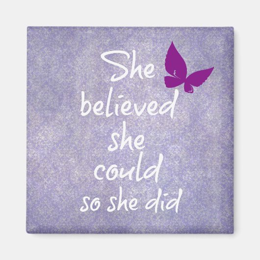 彼女信じは自分の意思をやる気を起こさせる示した マグネット (正面)