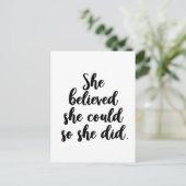 彼女信じは自分の意思を感動的示した ポストカード (スタンド正面)