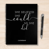 彼女信じは自分の意思を示しパーソナライズされたた ノートブック