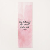 彼女信じは自分の意思を示しパーソナライズされたた ヨガマット (正面)