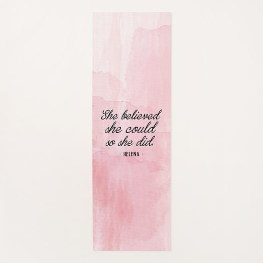 彼女信じは自分の意思を示しパーソナライズされたた ヨガマット (正面)