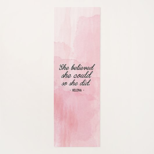 彼女信じは自分の意思を示しパーソナライズされたた ヨガマット (裏面)