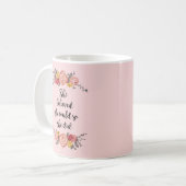 彼女信じは花を咲かせ絵画た コーヒーマグカップ (正面左)