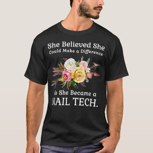 彼女信じは違う爪、 ネイルを作った Tシャツ (正面)