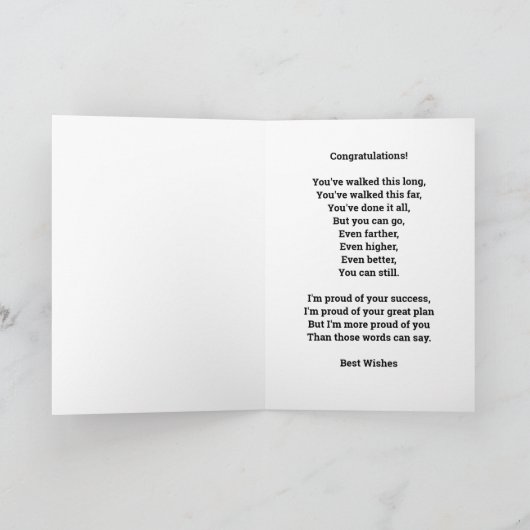 彼女信じは青と白の卒業を受け入れた カード (内部)