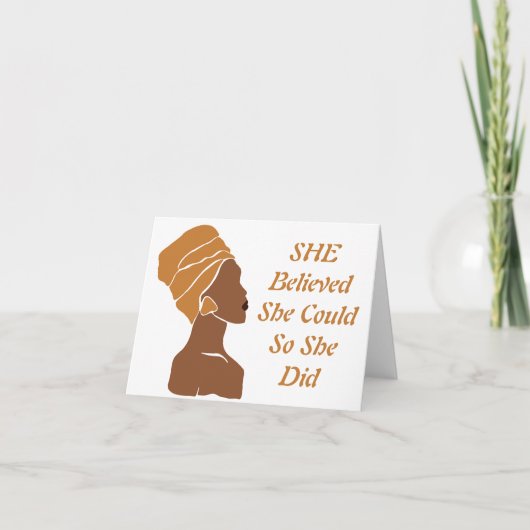 彼女信じは黒い女の空白の手札 サンキューカード (正面)