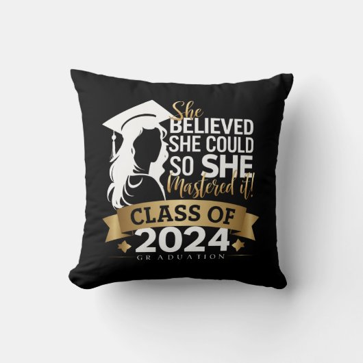 彼女信じは2024年にそれをマスターすることができた クッション (正面)