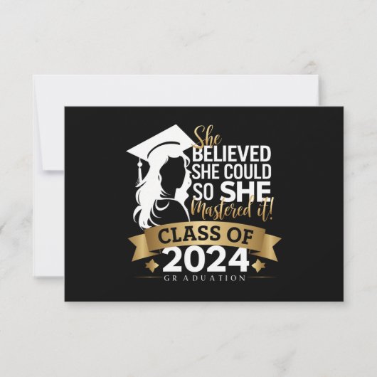 彼女信じは2024年にそれをマスターすることができた サンキューカード (正面)