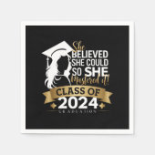 彼女信じは2024年にそれをマスターすることができた スタンダードカクテルナプキン (正面)