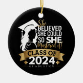 彼女信じは2024年にそれをマスターすることができた セラミックオーナメント (正面)