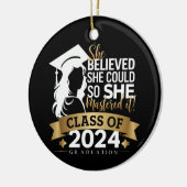 彼女信じは2024年にそれをマスターすることができた セラミックオーナメント (左)