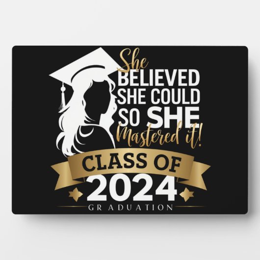 彼女信じは2024年にそれをマスターすることができた フォトプラーク (正面)