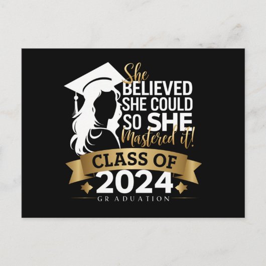 彼女信じは2024年にそれをマスターすることができた ポストカード (正面)