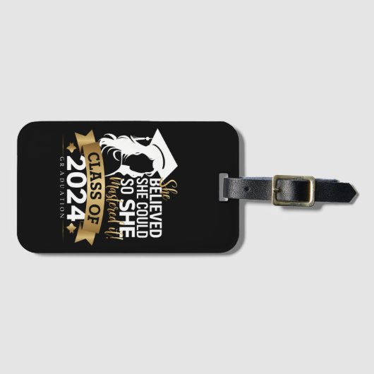 彼女信じは2024年にそれをマスターすることができた ラゲッジタグ (正面横)