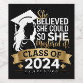 彼女信じは2024年にそれをマスターすることができた ワインラベル (シングルラベル)