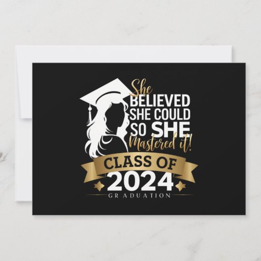 彼女信じは2024年にそれをマスターすることができた 案内状 (正面)