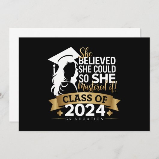 彼女信じは2024年にそれをマスターすることができた 案内状 (正面/裏面)