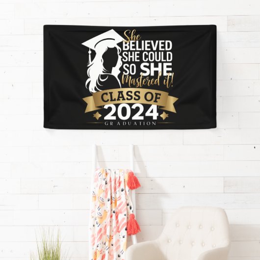 彼女信じは2024年にそれをマスターすることができた 横断幕 (インサイチュ)