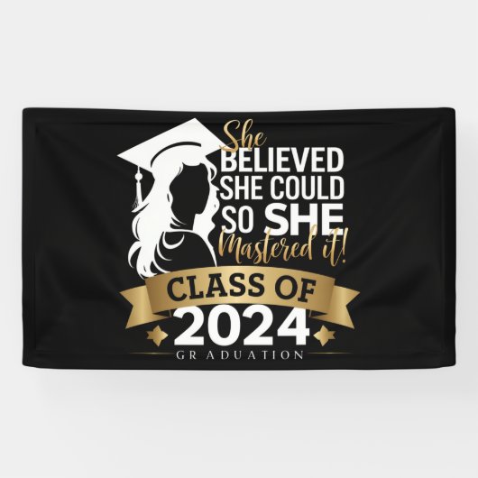 彼女信じは2024年にそれをマスターすることができた 横断幕 (横)