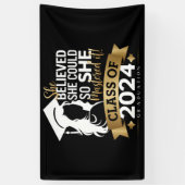 彼女信じは2024年にそれをマスターすることができた 横断幕 (縦)