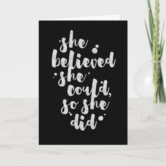 彼女信じは – カー感動的ド カード (正面)