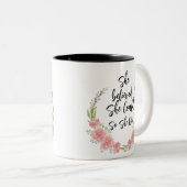 彼女信じは、フローラ引用文した ツートーンマグカップ (正面右)