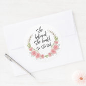 彼女信じは、フローラ引用文した ラウンドシール (封筒)