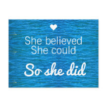 彼女信じは、彼女は引用文ブルー海をした