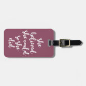 彼女信じは、彼女は引用文紫を行った ラゲッジタグ (正面横)