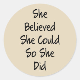 彼女信じステック教育やる気を起こさせる引用文 ラウンドシール