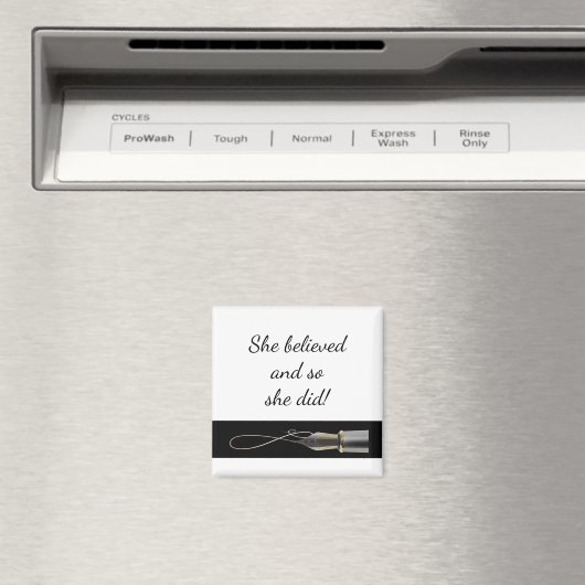 「彼女信じ」アンティークペンおもしろい勇気付けられる マグネット (インサイチュ (食洗機))