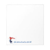 "彼女信じ"ヨガ勇気付けられる ノートパッド (正面)