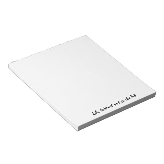 "彼女信じ"女の子のサイクリングおもしろい勇気付けられる引用文 ノートパッド (アングル)