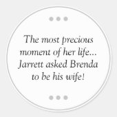 彼女大切の人生の最頼も一瞬の妻 ラウンドシール (正面)