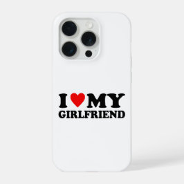 彼女大好き - クラシックハートのテキストデザイン iPhone 15 PROケース