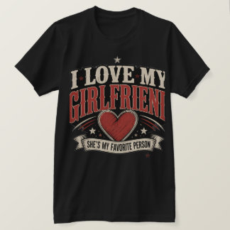 彼女大好き！大好きな人だよ レトロなTシャツ Tシャツ