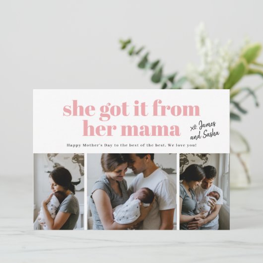 彼女得はママ写真の母の日カードから シーズンカード (スタンド正面)