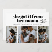 彼女得はママ写真の母の日カードから シーズンカード (正面/裏面)