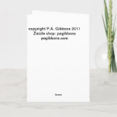 彼女感じはユーモアを盛り上げて空白のいたようだ カード (裏面)