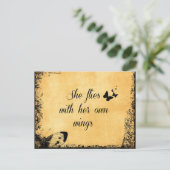 彼女感動的は自分の羽で飛ぶ引用文 ポストカード (スタンド正面)