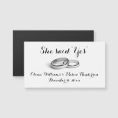 – 彼女手頃は「Yes」と言った日付磁石を保存 (正面/裏面)