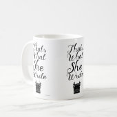 彼女書おもしろい女子作家モットー コーヒーマグカップ (正面左)