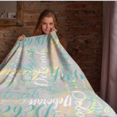 彼女淡い色のの名前の灰色の毛布 フリースブランケット