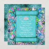 彼女王室ののプリンセス誕生日パーティー 招待状 (正面/裏面)