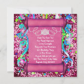 彼女王室ののプリンセス誕生日パーティー 招待状 (正面)