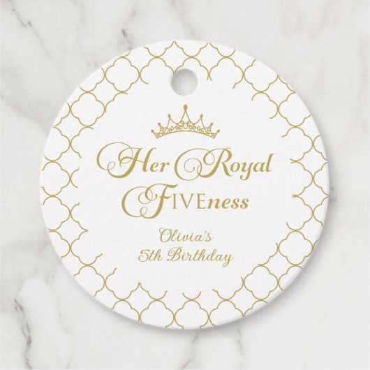 彼女王室のの金ゴールドプリンセス5th誕生日 フェイバータグ (正面)