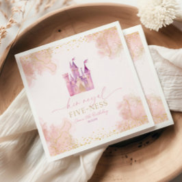 彼女王室のの5歳プリンセス5歳の誕生日パーティー スタンダードカクテルナプキン