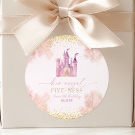彼女王室のの5歳プリンセス5歳の誕生日パーティー ラウンドシール